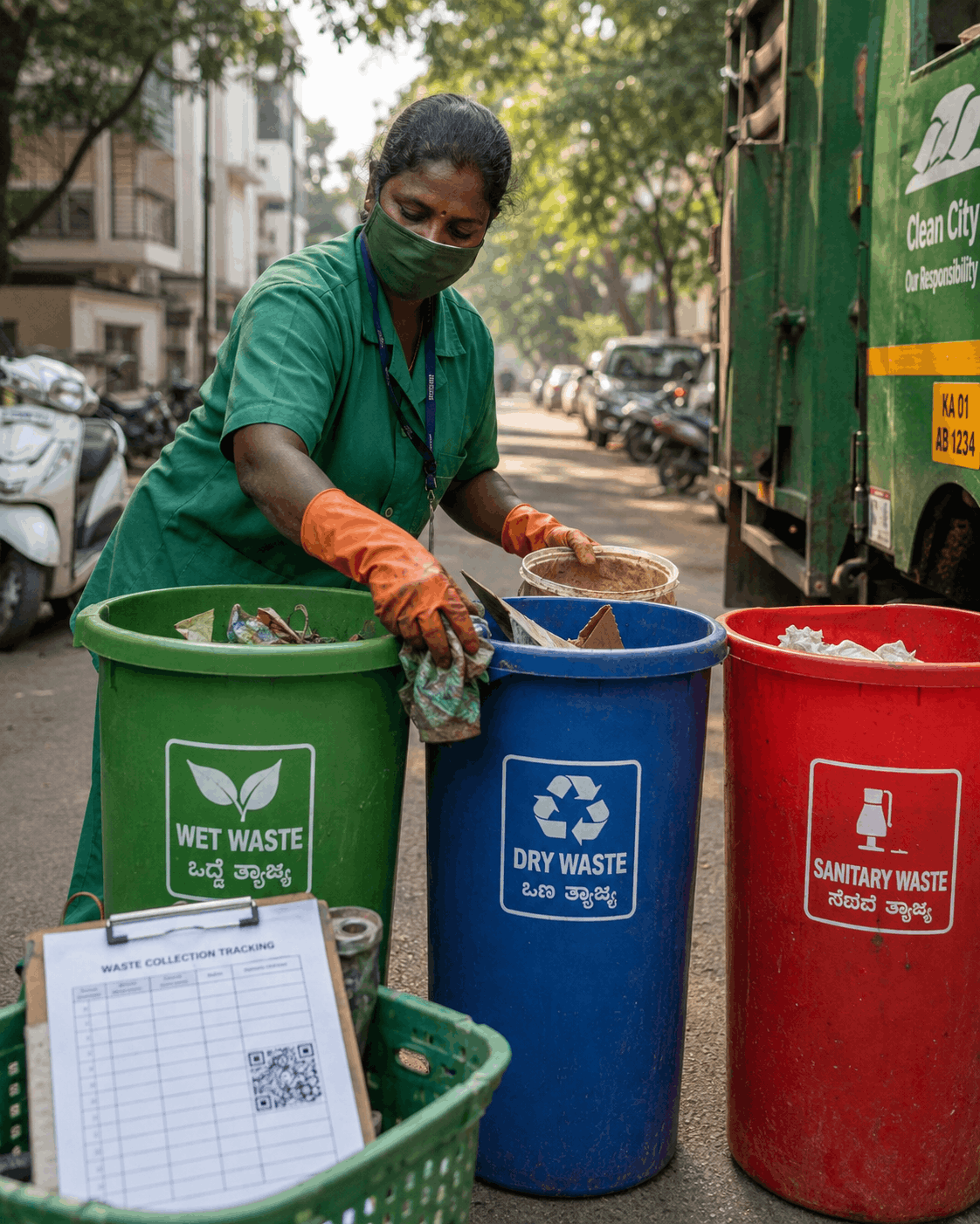 Waste segregation bins